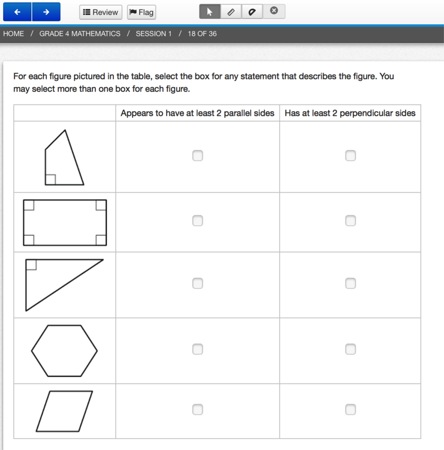 What four-sided shape has only two parallel sides?